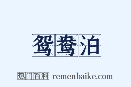 鸳鸯泊是什么意思的图片